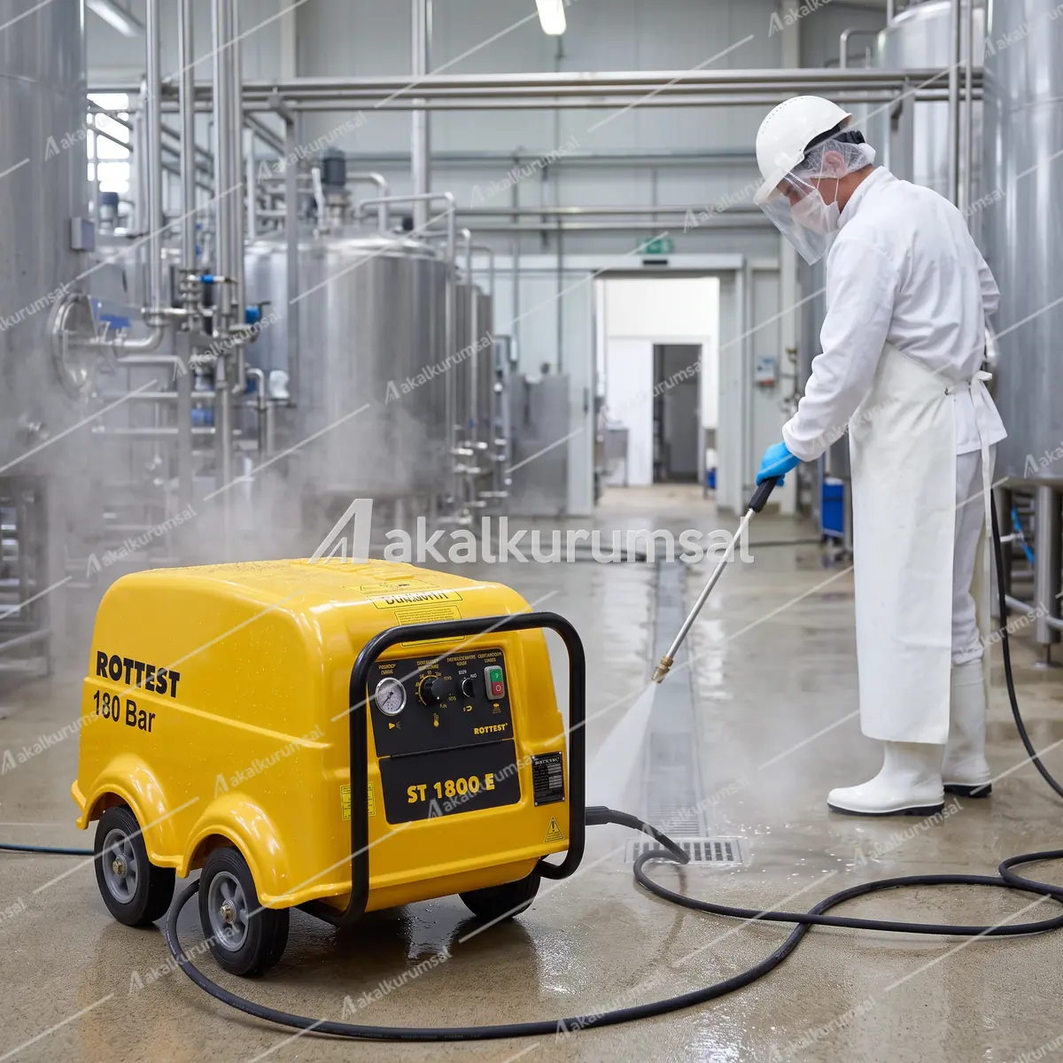 Rottest ST 1800 E ile basınçlı yıkama uygulaması