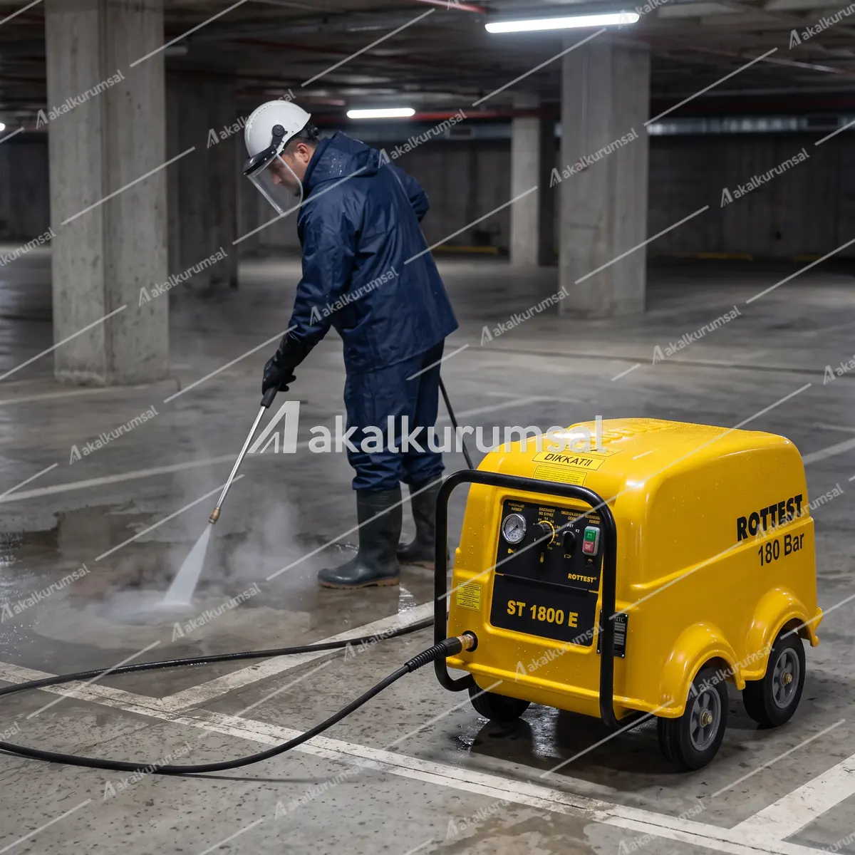 Rottest ST 1800 E ile basınçlı yıkama uygulaması