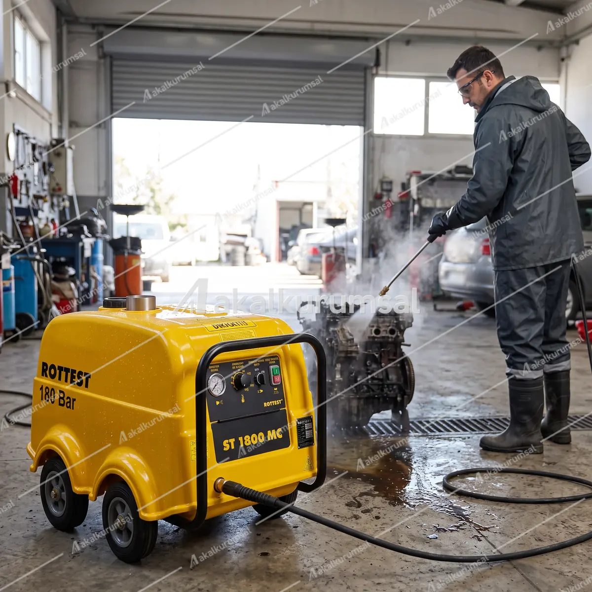 Rottest ST 1800 MC ile basınçlı yıkama uygulaması