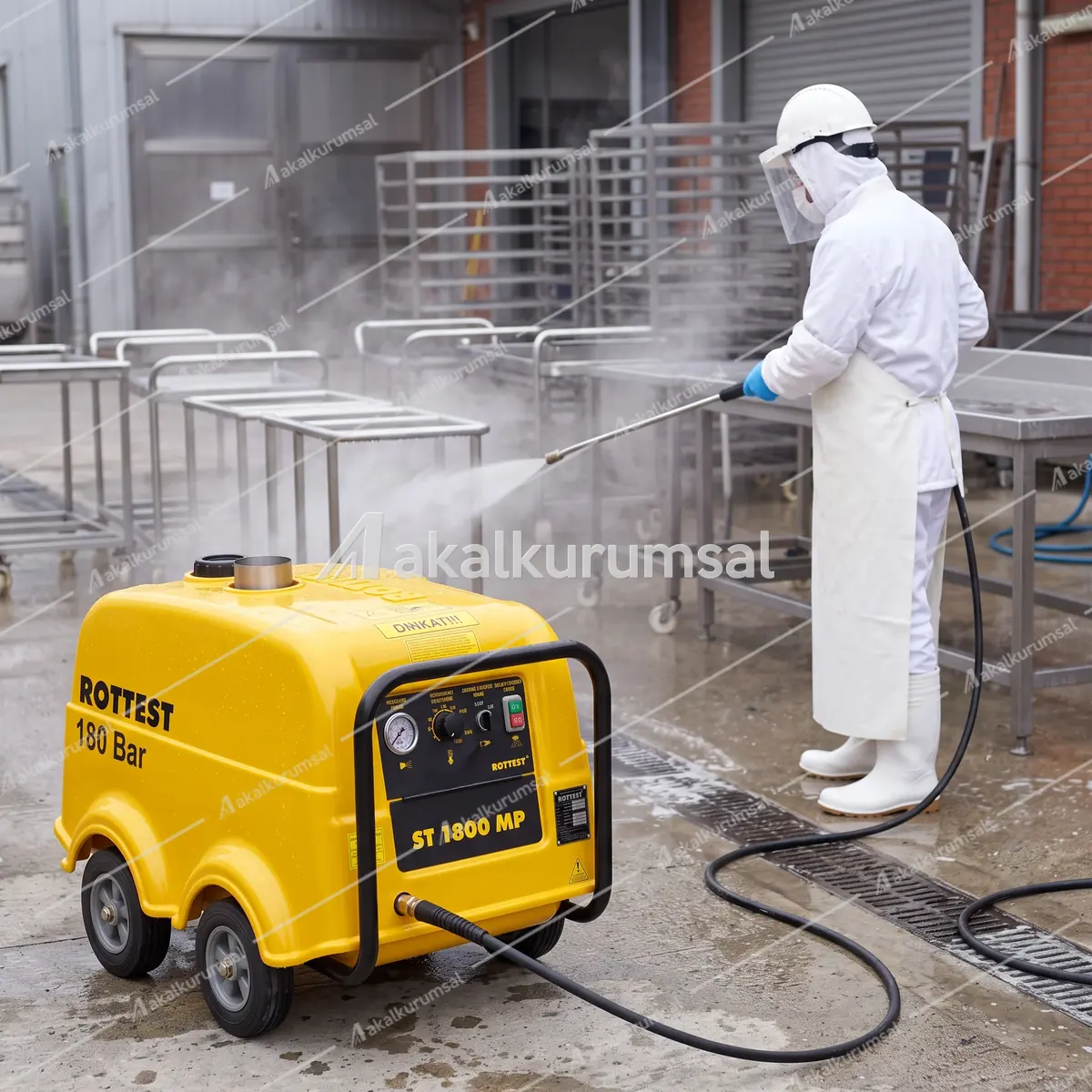 Rottest ST 1800 MP ile basınçlı yıkama uygulaması