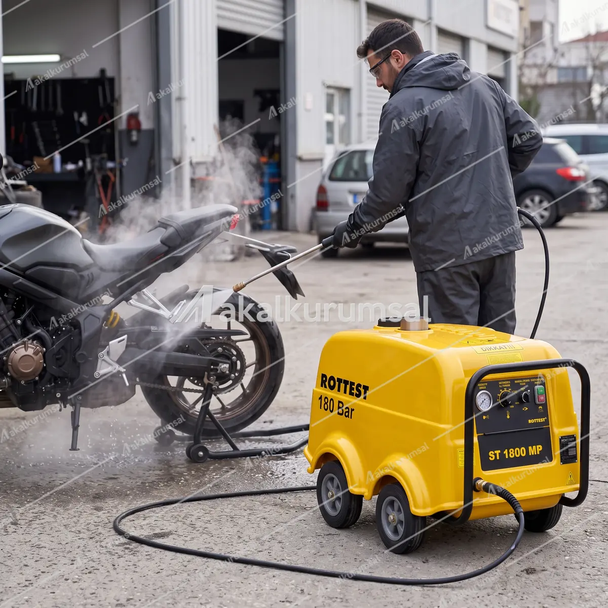 Rottest ST 1800 MP ile basınçlı yıkama uygulaması