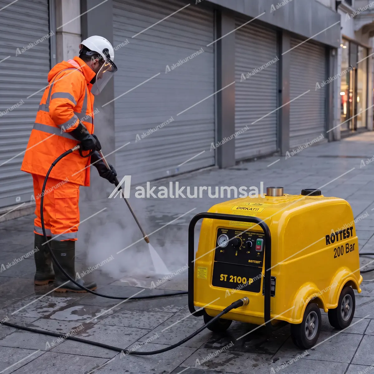 Rottest ST 2100 P ile basınçlı yıkama uygulaması